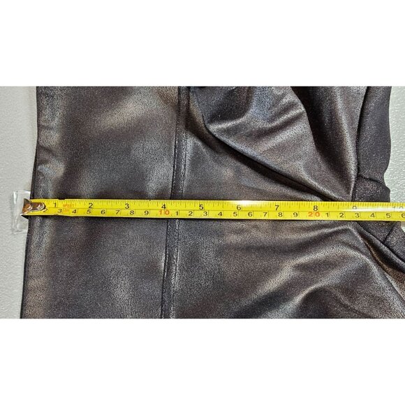 Spanx Womens S Quilted Faux Leather Leggings in Very Black - Picture 10 of 16